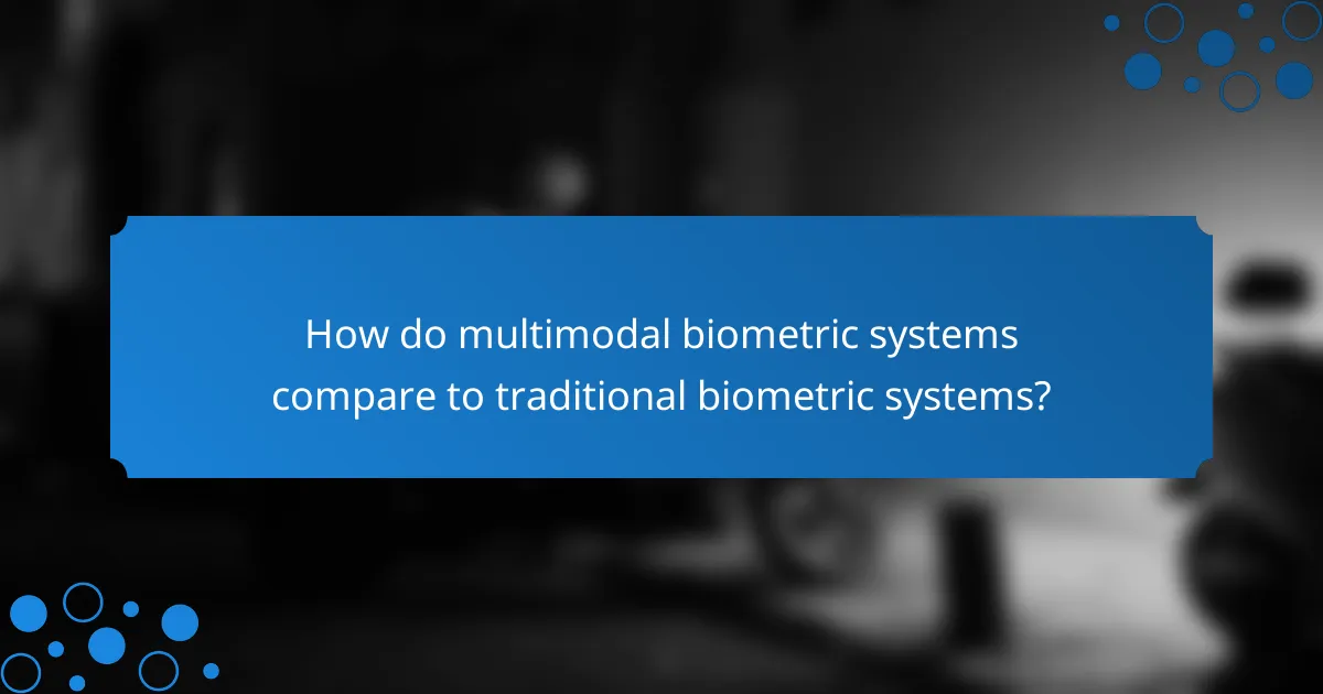 How do multimodal biometric systems compare to traditional biometric systems?