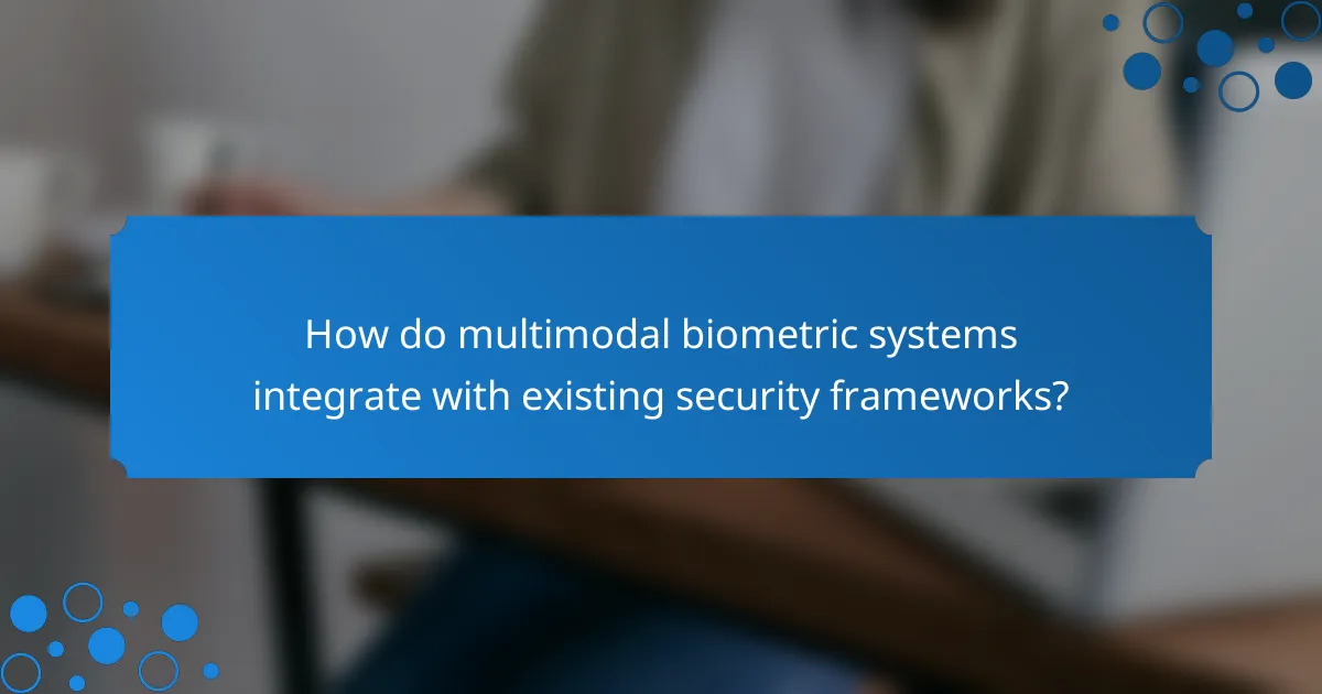 How do multimodal biometric systems integrate with existing security frameworks?